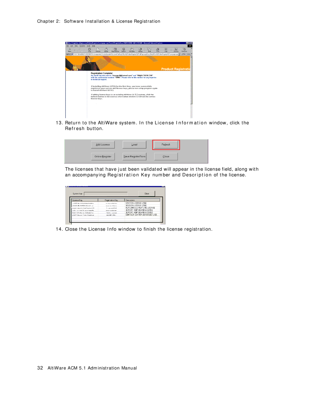 AltiGen comm ACM 5.1 manual Software Installation & License Registration 