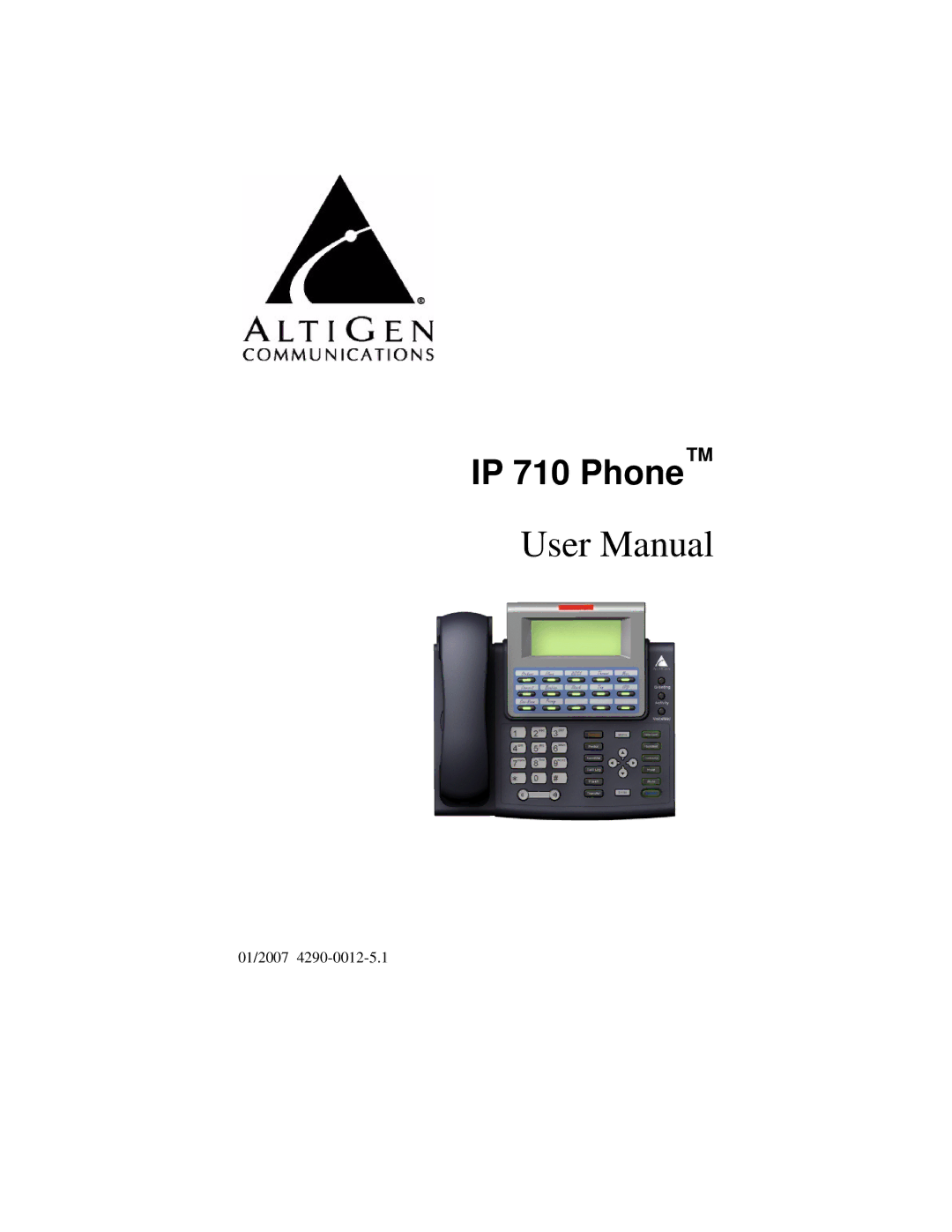 AltiGen comm user manual IP 710 Phone 