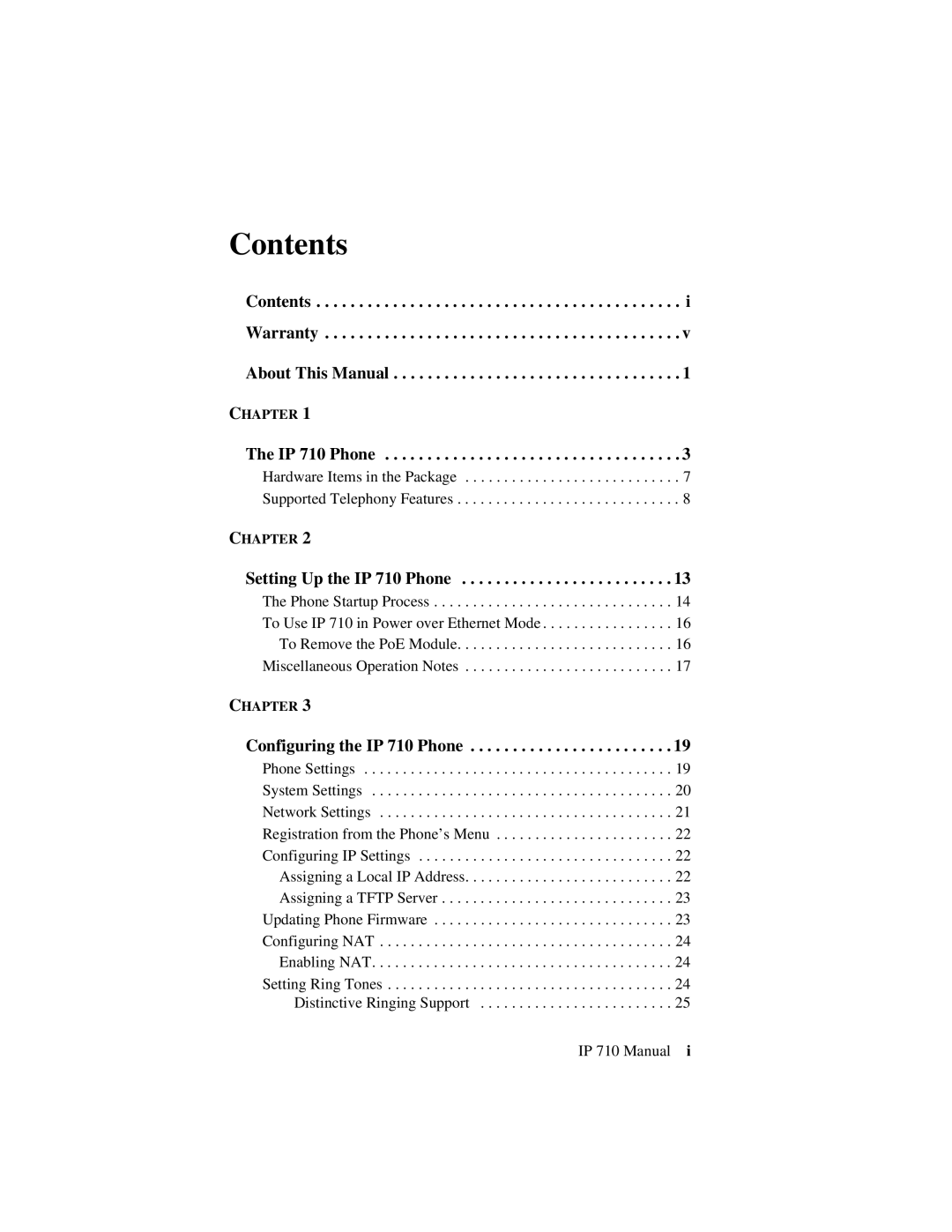 AltiGen comm IP 710 user manual Contents 