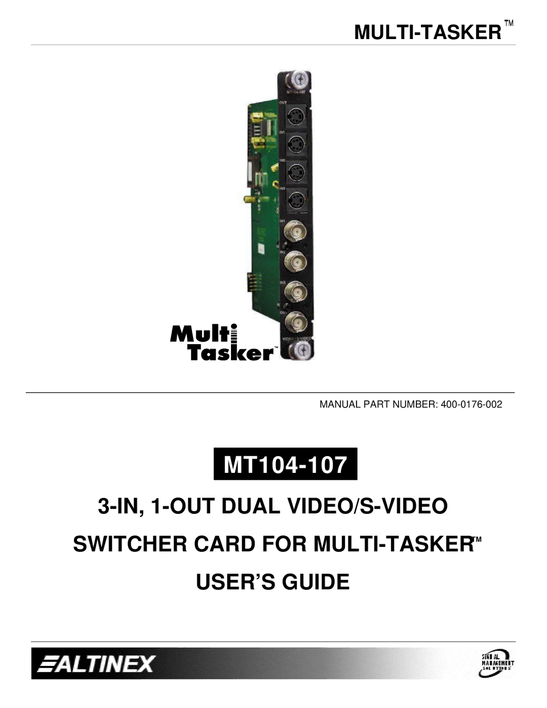 Altinex MT104-107 manual 