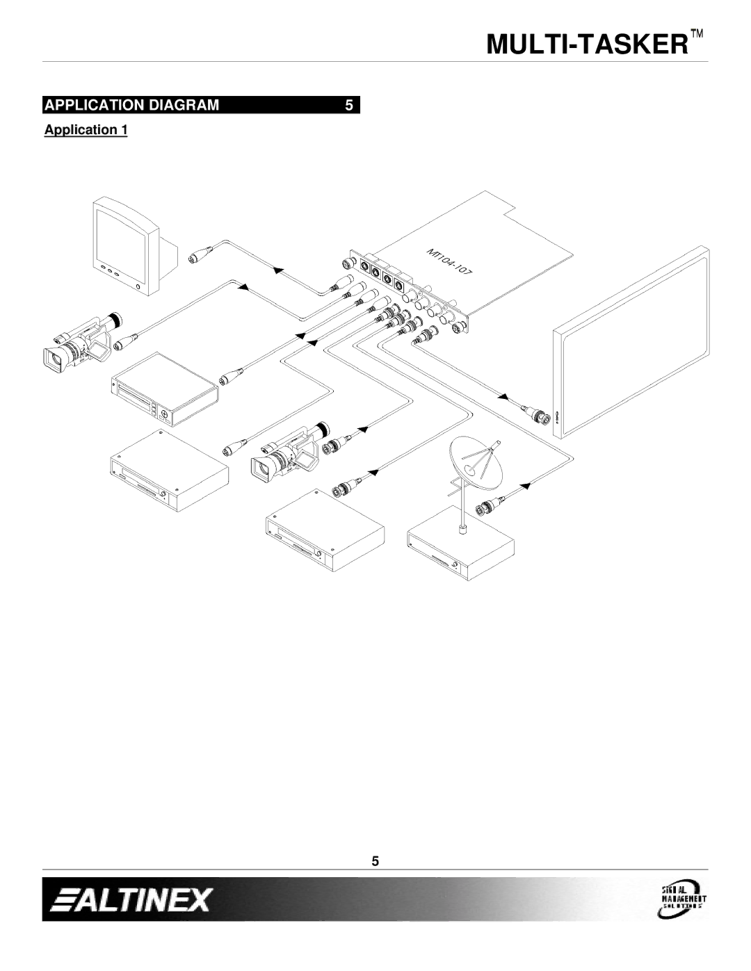 Altinex MT104-107 manual Application Diagram 