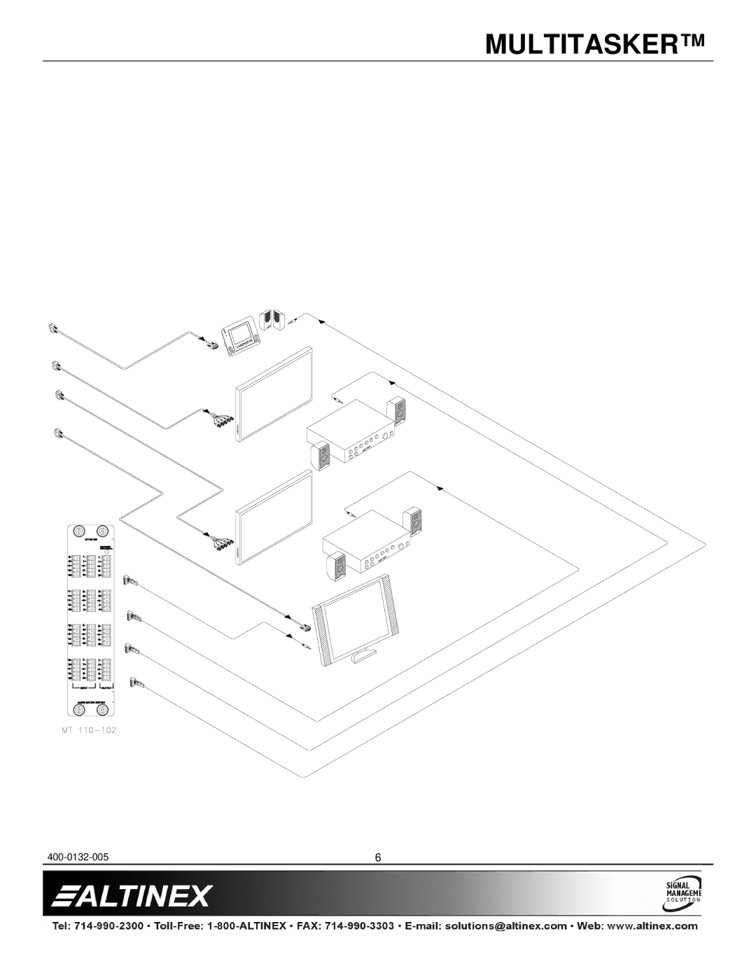 Altinex MT110-100/102 manual Multitasker 