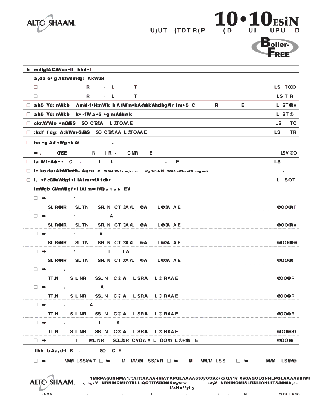 Alto-Shaam 10-10ESiN Optio NS & Access ORI ES Chic KEN RO Asting RAC KS, Combig Uard Repla Cement F Ilter, FRY Basket 