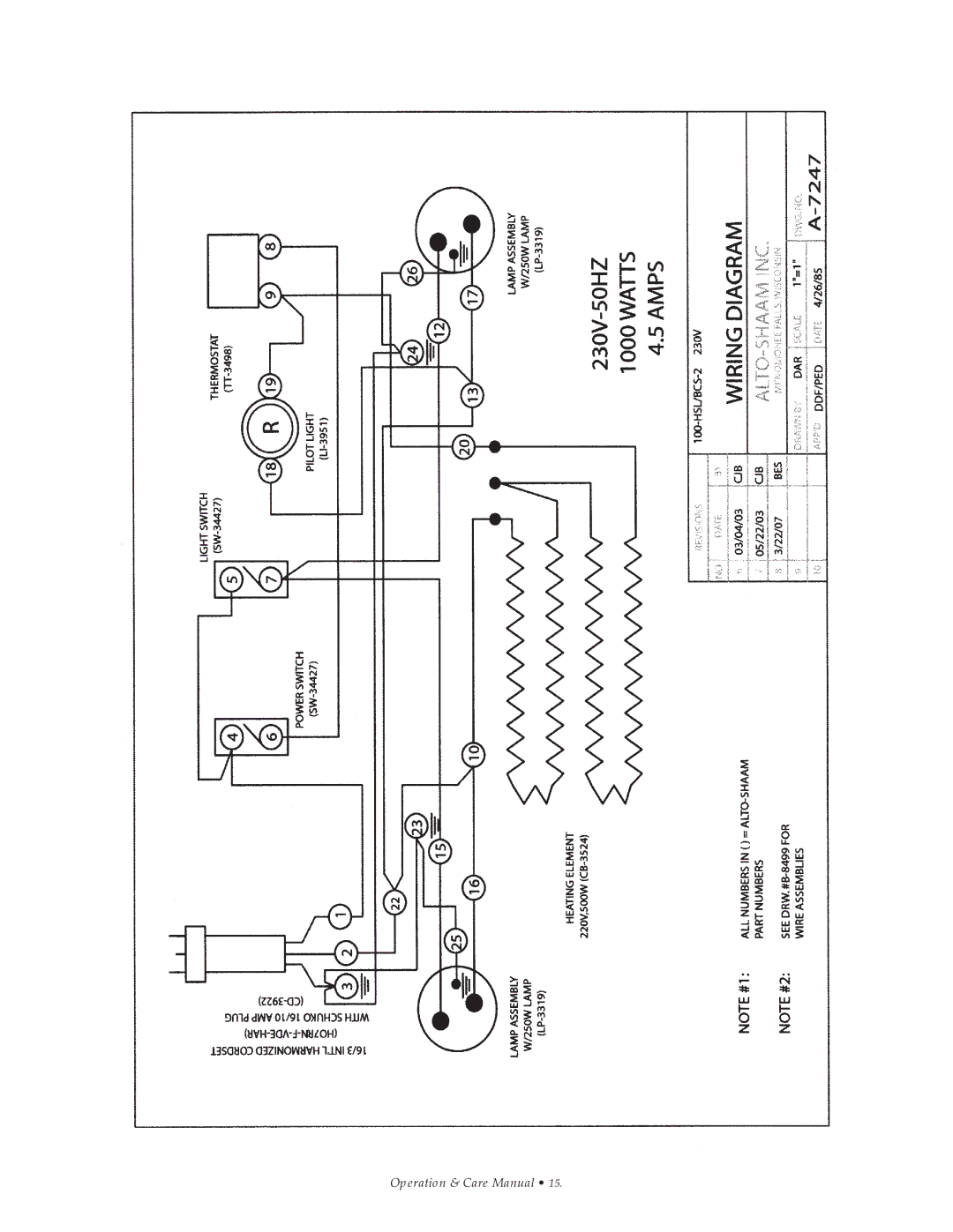 Alto-Shaam 100-HSL/BCS-2S manual Operation & Care Manual 