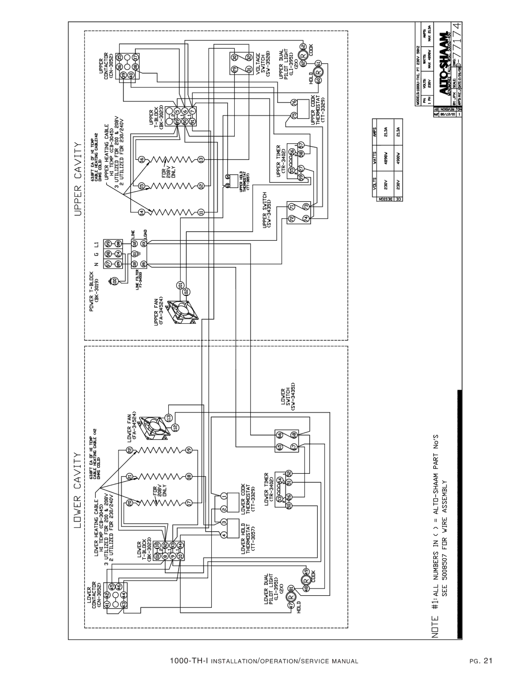 Alto-Shaam 1000-TH-I manual TH- I in Stalla TIO N /OPERAT ION /SER Vice MA Nual 