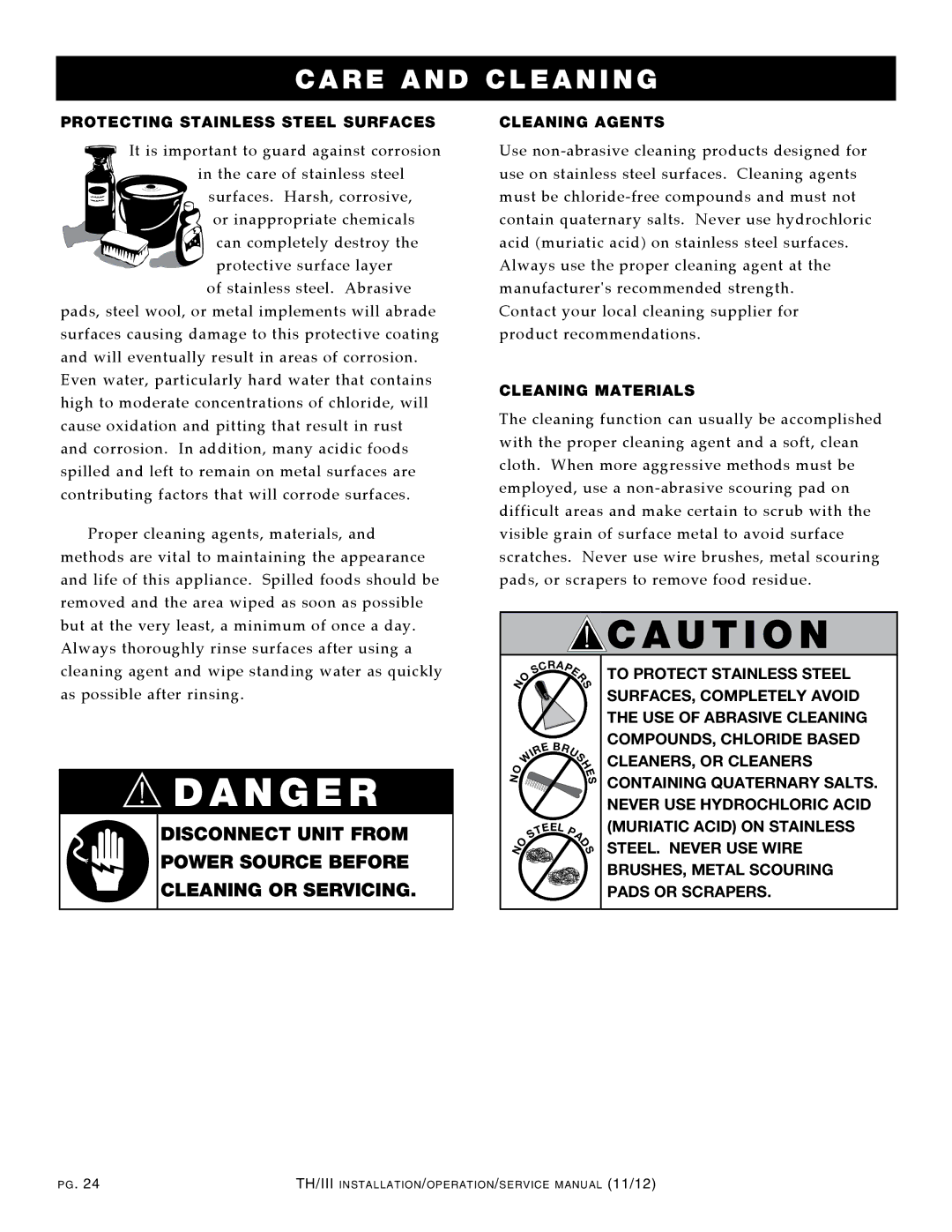 Alto-Shaam 750-TH/III PROTEcTINg Stainless Steel SURFAcES, CLEANINg AgENTS, CLEANINg Materials, CLEANERS, or Cleaners 