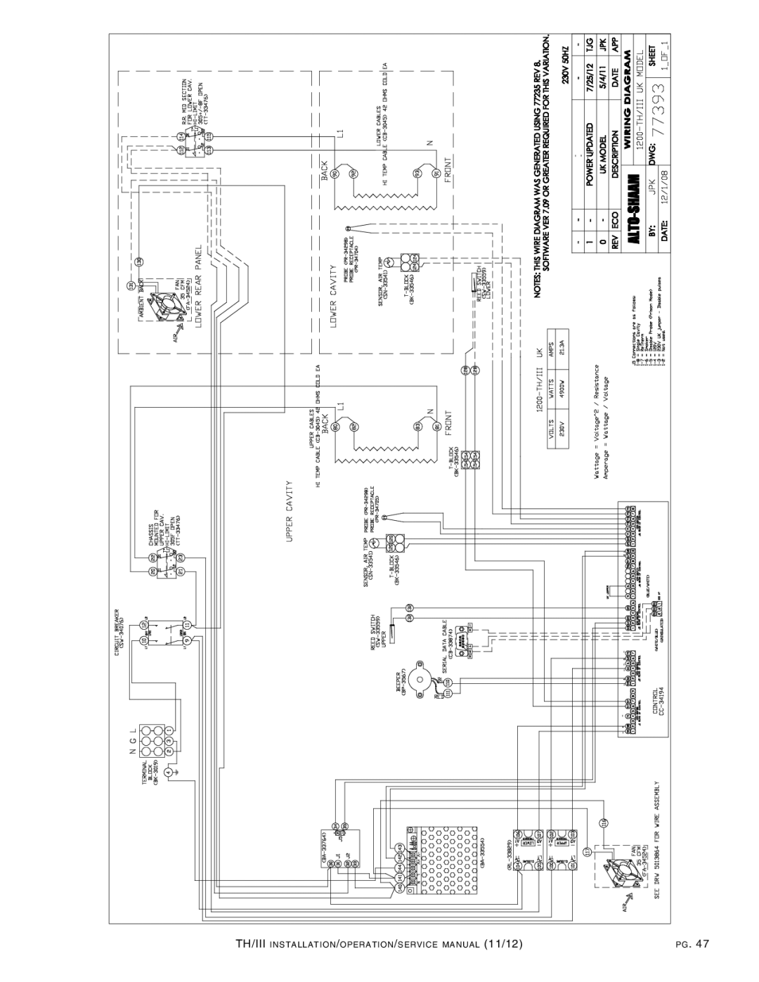 Alto-Shaam 500-TH/III, 1000-TH/III, 750-TH/III, 1200-TH/III, 300-TH/III, Alto-Shaam Cook & Hold Oven Electronic Control manual 