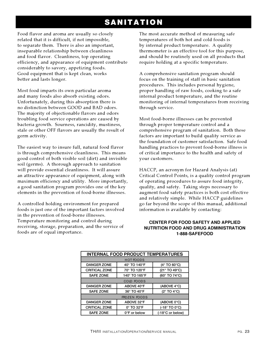 Alto-Shaam 500-TH/III, 1000-TH/III, 750-TH/III, 1200-TH/III manual N I T a T I O N 