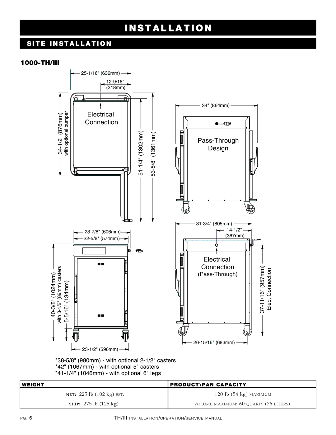 Alto-Shaam 1000-TH/III, 500-TH/III, 750-TH/III, 1200-TH/III manual Connection 