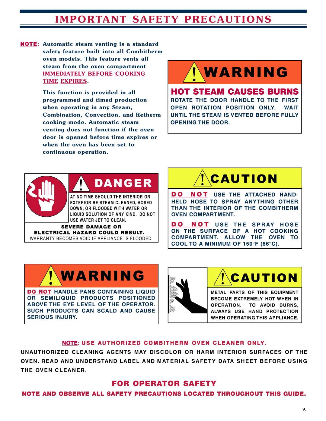 Alto-Shaam 1008 operation manual Impor TAN T SA Fety Precaut Ions 