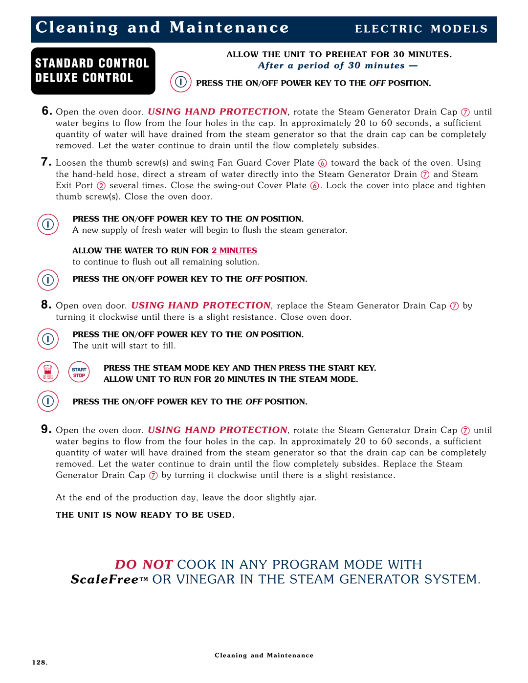 Alto-Shaam 1008 operation manual To c ontinue to Fl ush out al l remaining sol ution, Unit w ill start to fil l 