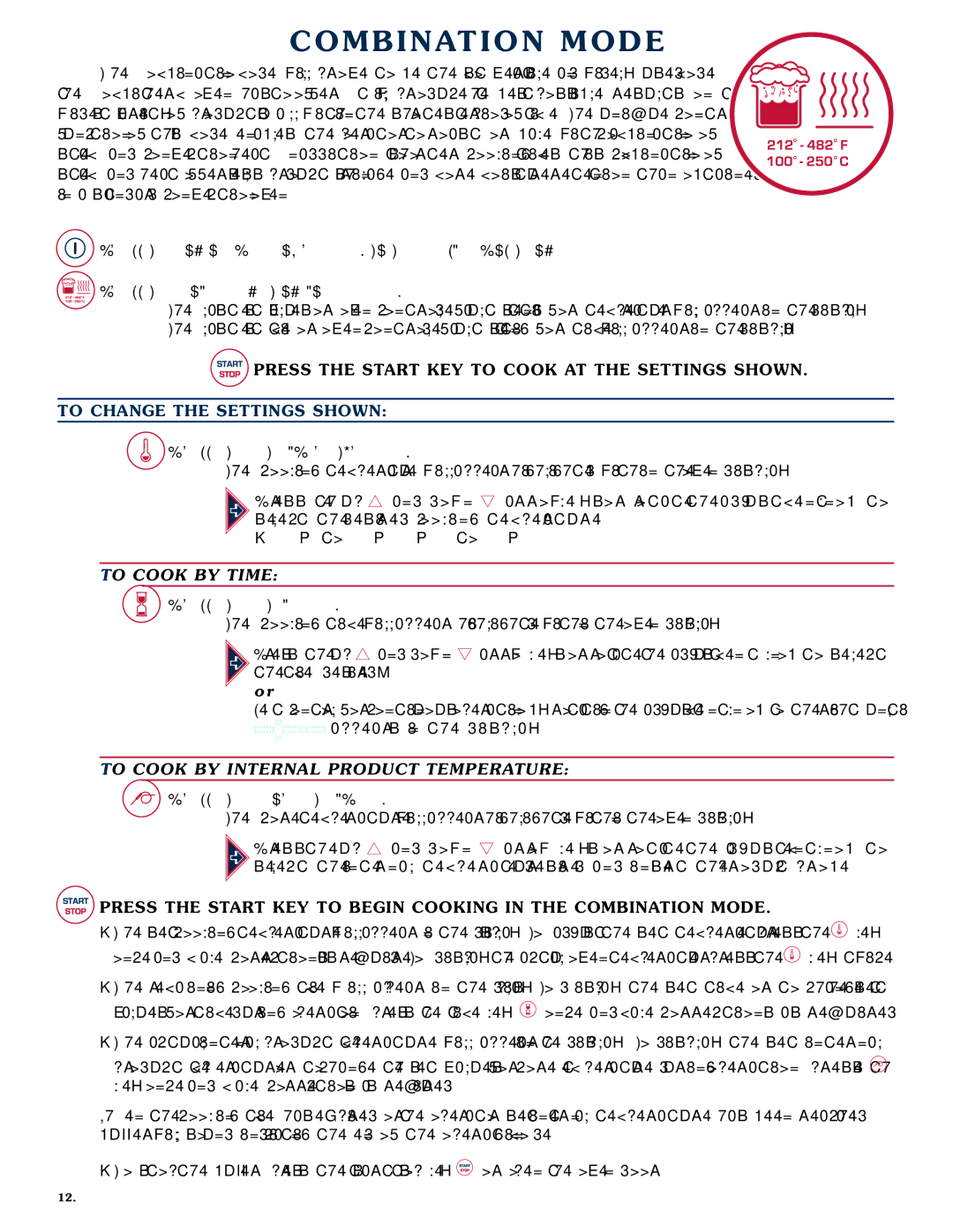 Alto-Shaam 1008 operation manual COM Bination M ODE, To C Hange the SET Tings Shown 