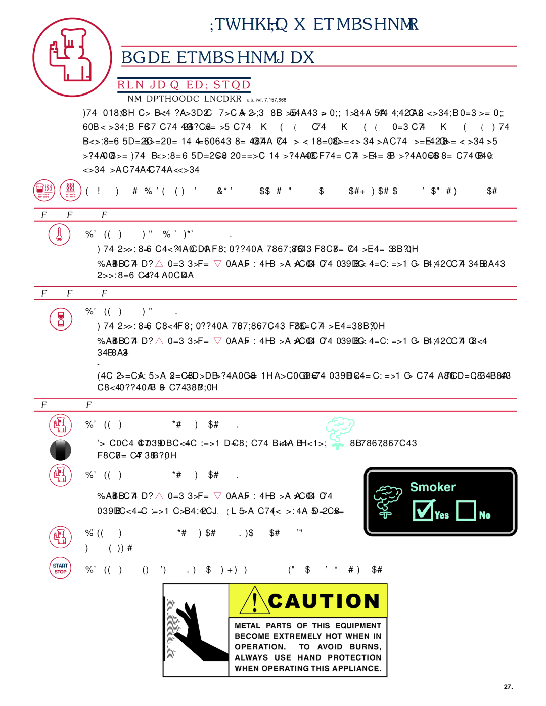 Alto-Shaam 1008 SMO KE R FEA Ture, PRE SS the TEM PER Atur E KE Y, PRE SS the Time KEY, PRE SS the CHE F FUN Ction K EY 