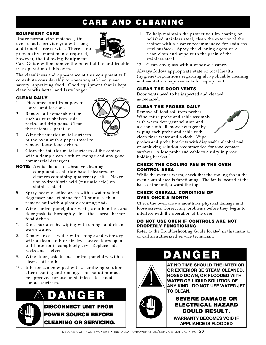 Alto-Shaam 1200-SK/III, 1000-SK/III manual Clean the Door Vents 