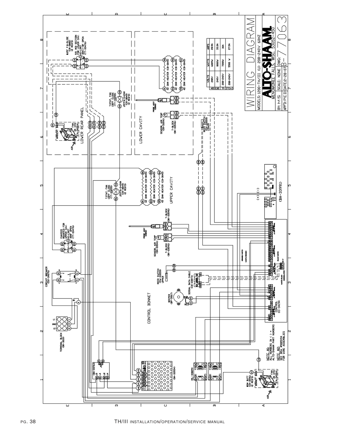 Alto-Shaam 1200-TH/III manual TH/I II in Stal Lati on /OPERATI ON/SERVI CE Manual 