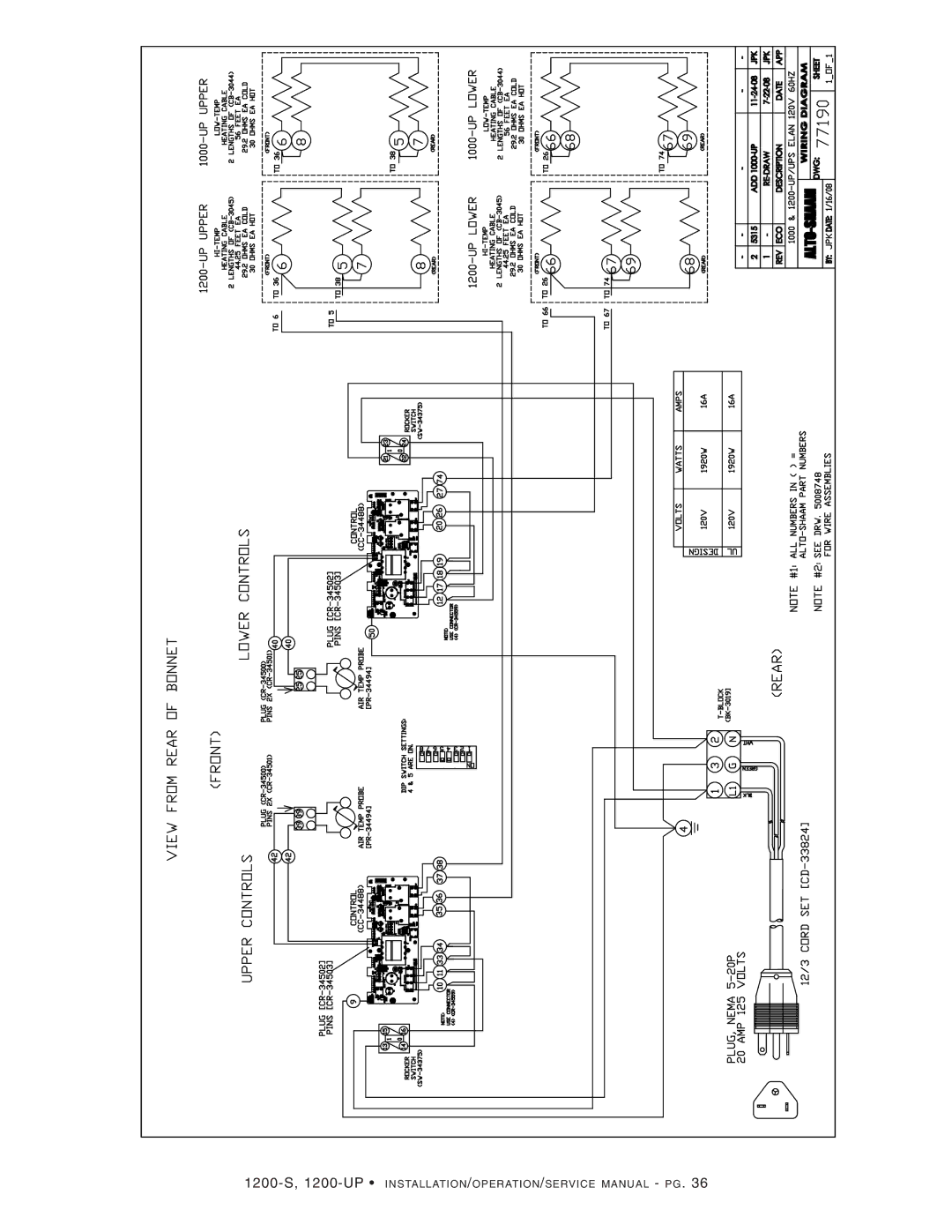 Alto-Shaam 1200-S, 1200-UP manual 