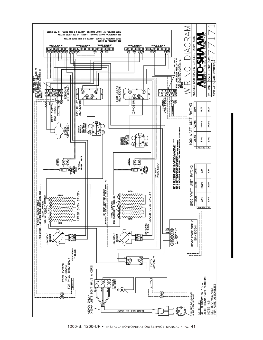 Alto-Shaam 1200-UP, 1200-S manual 