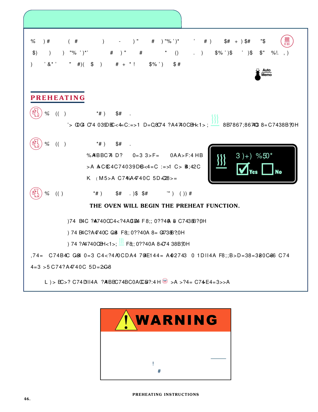 Alto-Shaam 1020, 1218 operation manual Pre He Ati Ng, Press the Chef Funct ION KEY, Pr ess th e Down  arrow Ke ys 