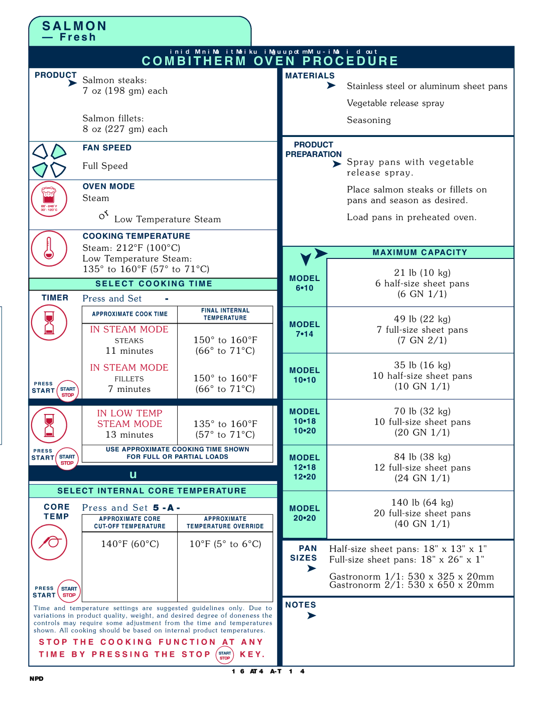 Alto-Shaam 1020, 1218 operation manual Tim Er, Pre ss Set, Core Temp 