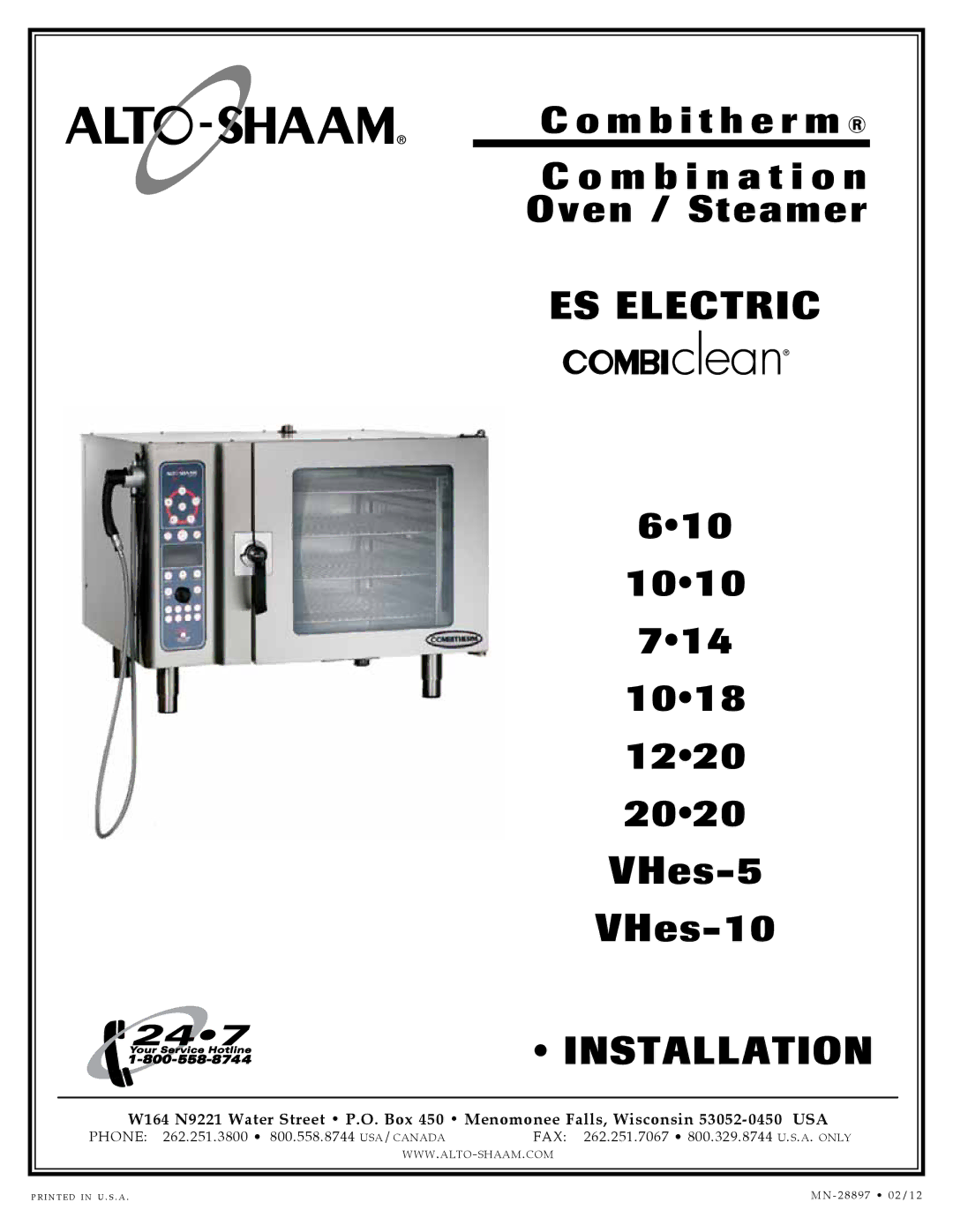 Alto-Shaam 1220 manual ES electric 