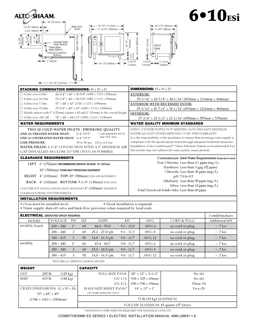 Alto-Shaam 1220 manual 610esi, 610ESi Touch 