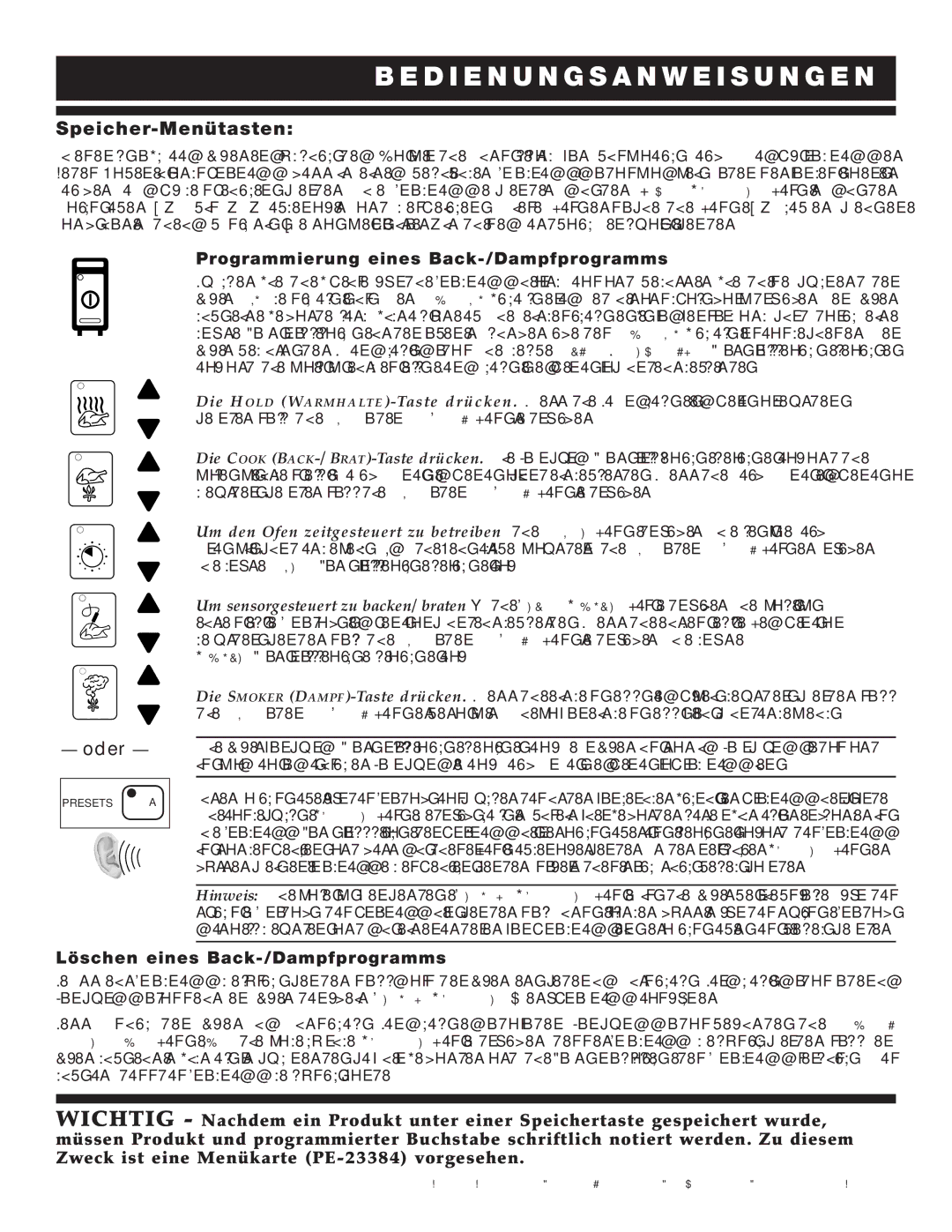 Alto-Shaam 2800-SK/III, 1767-SK/III manual Spe icher-M enütasten, Oder 