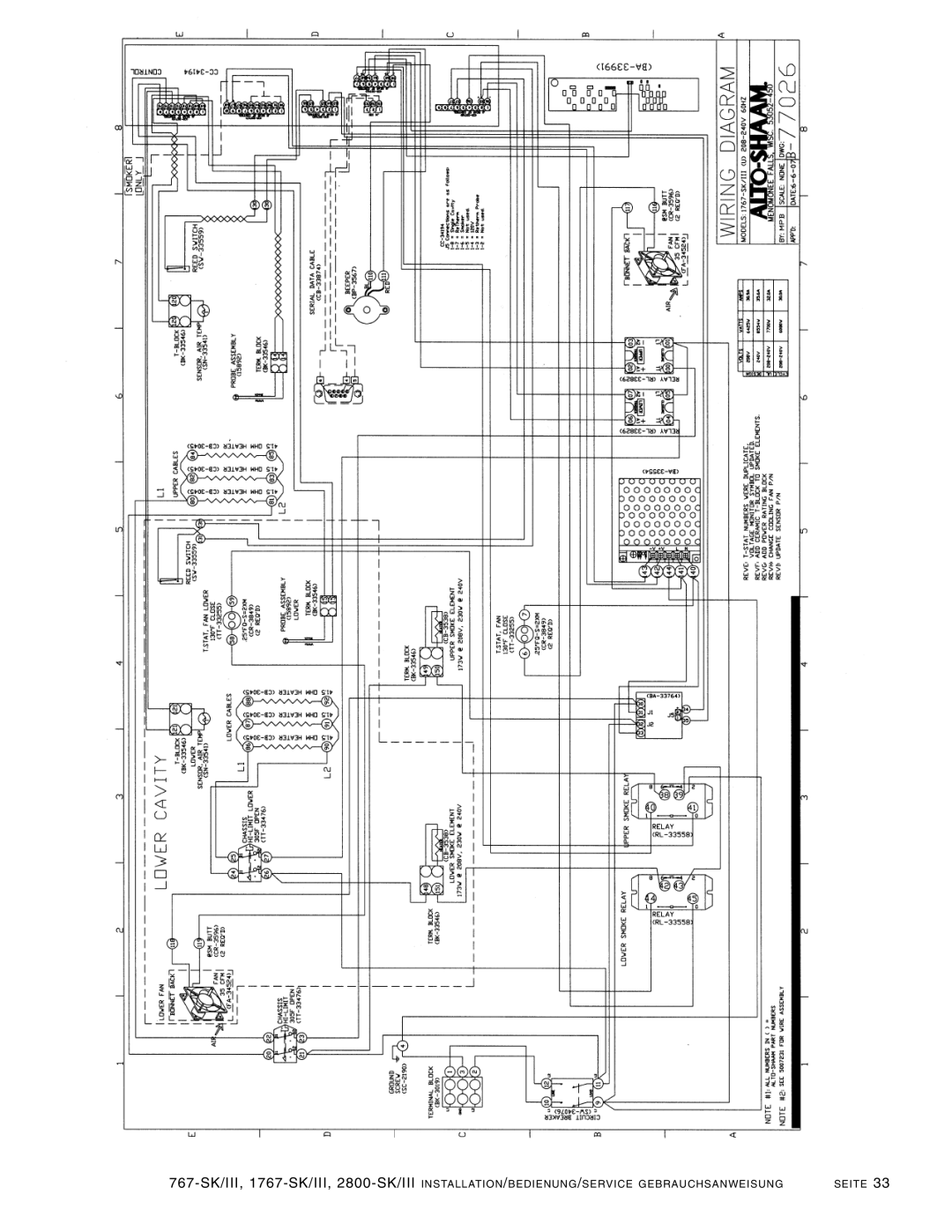 Alto-Shaam 2800-SK/III, 1767-SK/III manual 