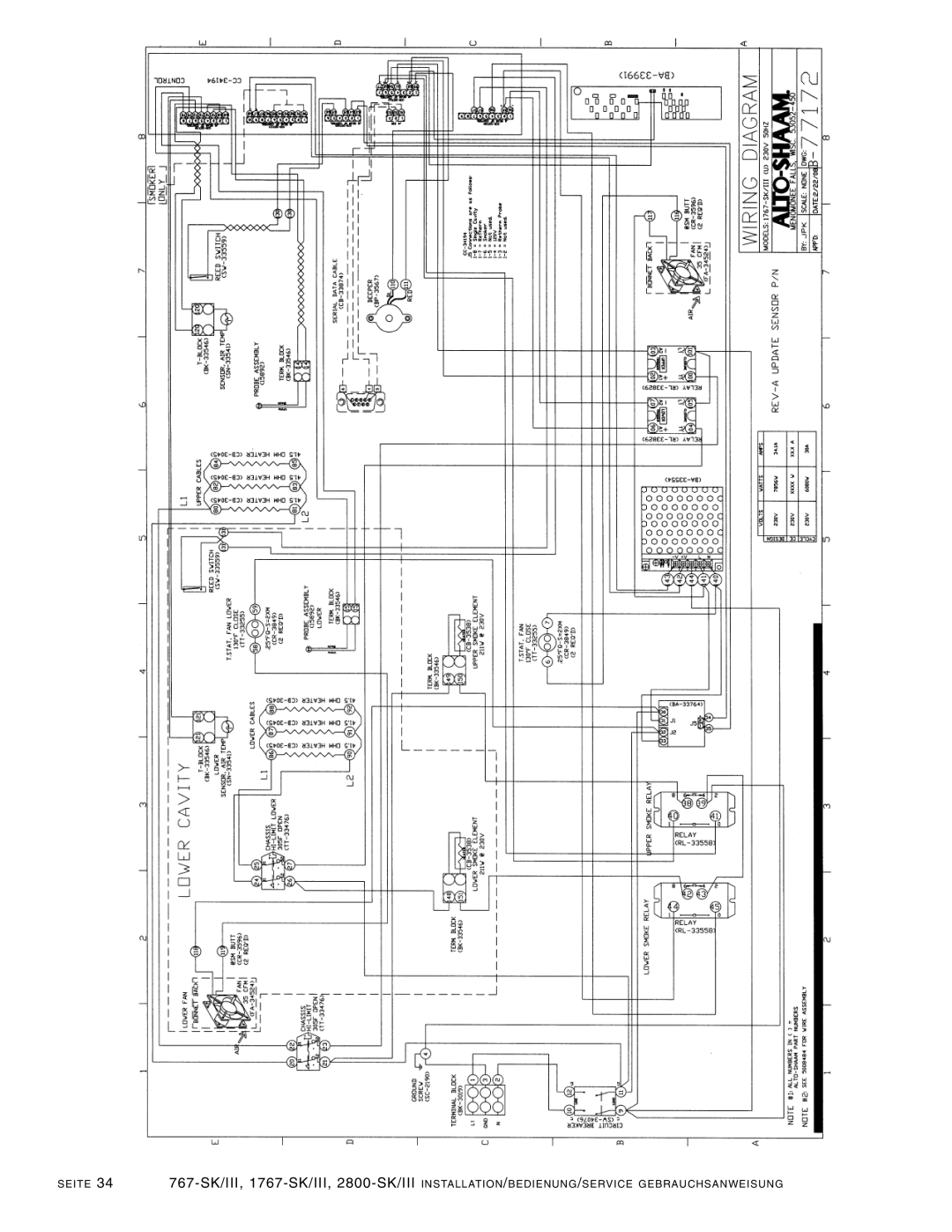 Alto-Shaam 1767-SK/III, 2800-SK/III manual 