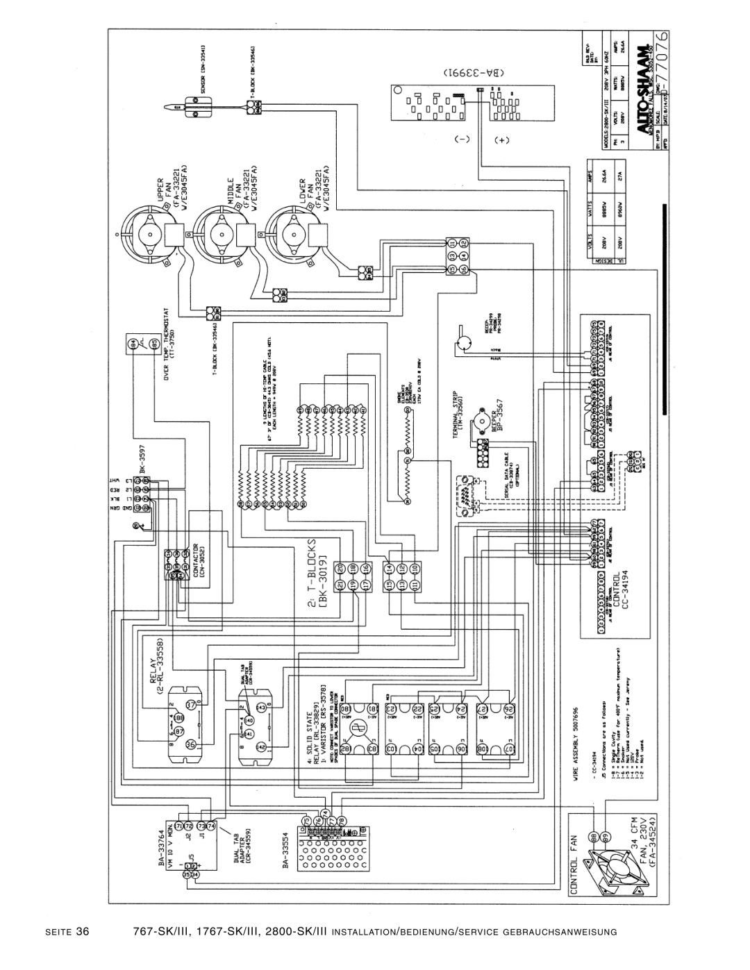 Alto-Shaam 1767-SK/III, 2800-SK/III manual 