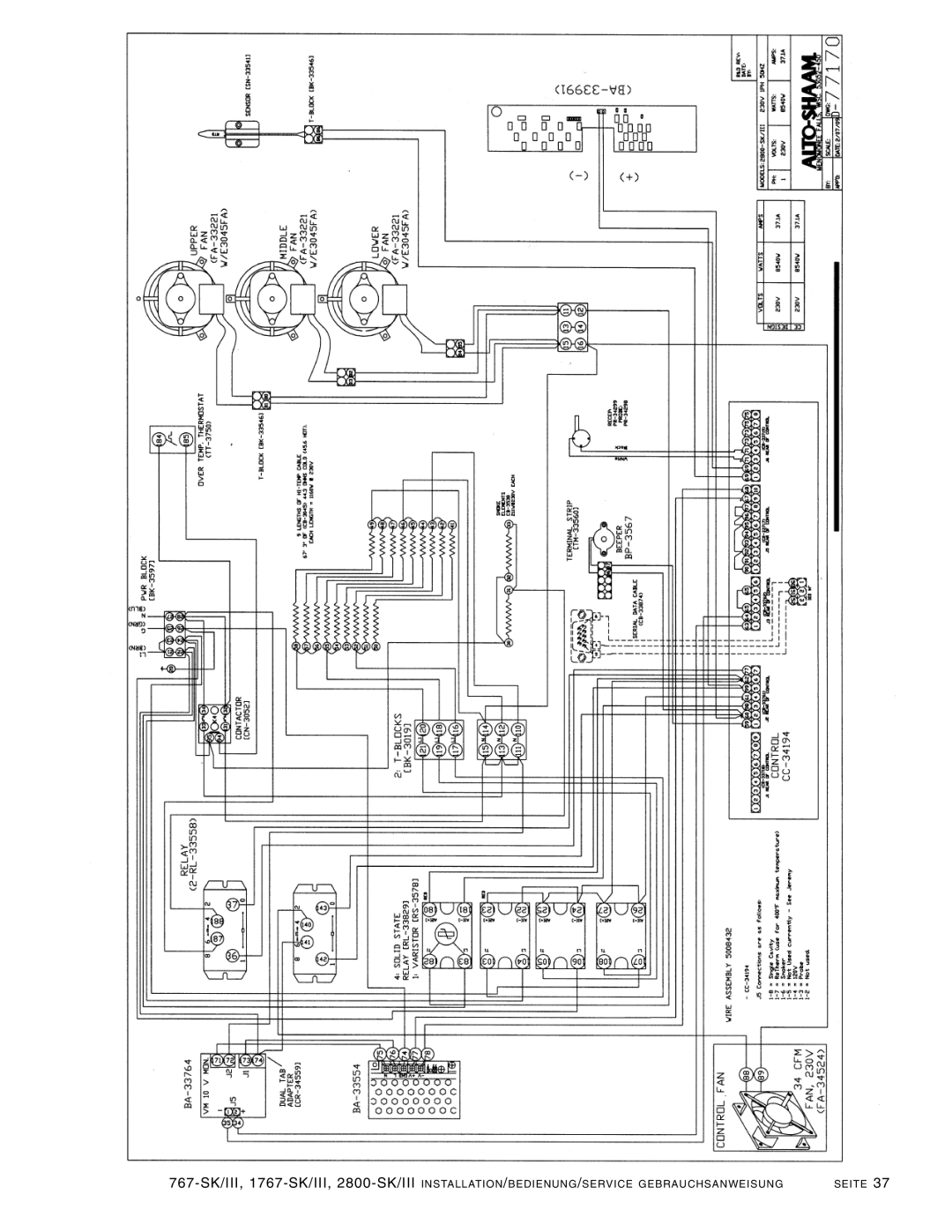 Alto-Shaam 2800-SK/III, 1767-SK/III manual 