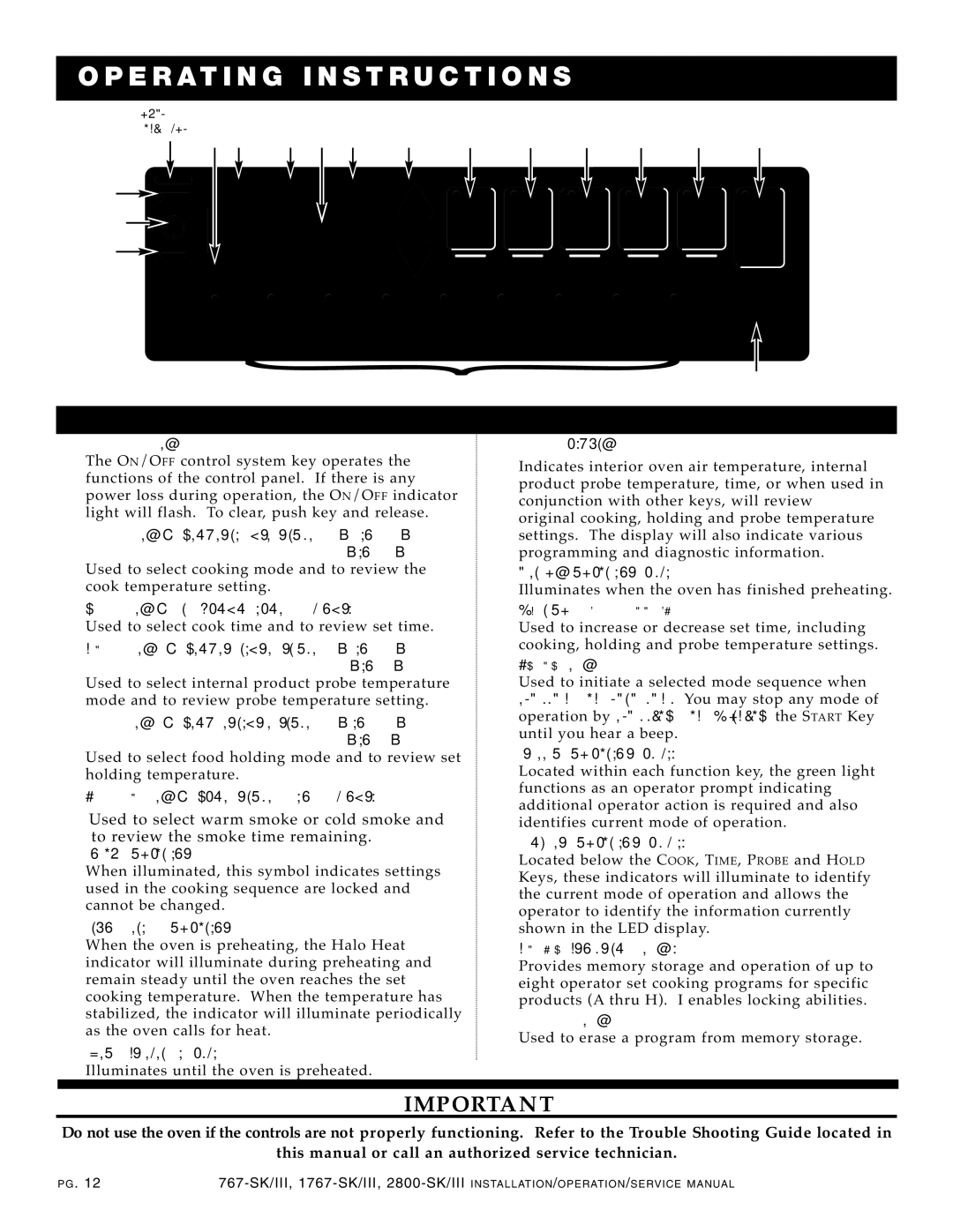 Alto-Shaam 2800-SK/III manual Operating NST Ructions, CON Trol Feature S 