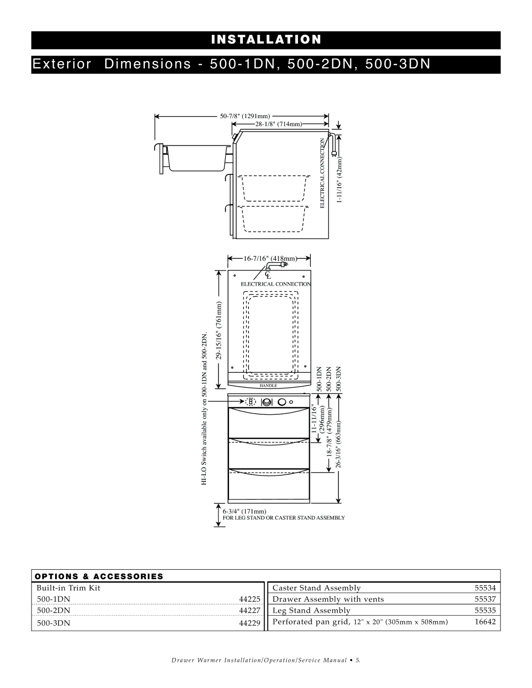 Alto-Shaam 3DN, 2DN, 1DN manual Option S & Access ORI ES 