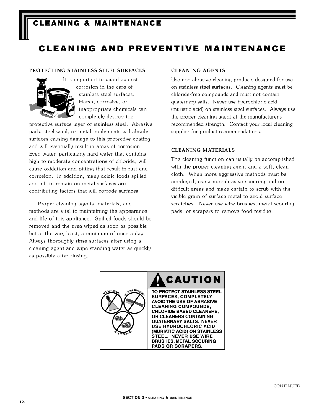 Alto-Shaam 1000-TH SERIES, 750-TH SERIES, 500-TH SERIES manual Cleaning and Preventive Maintenance 