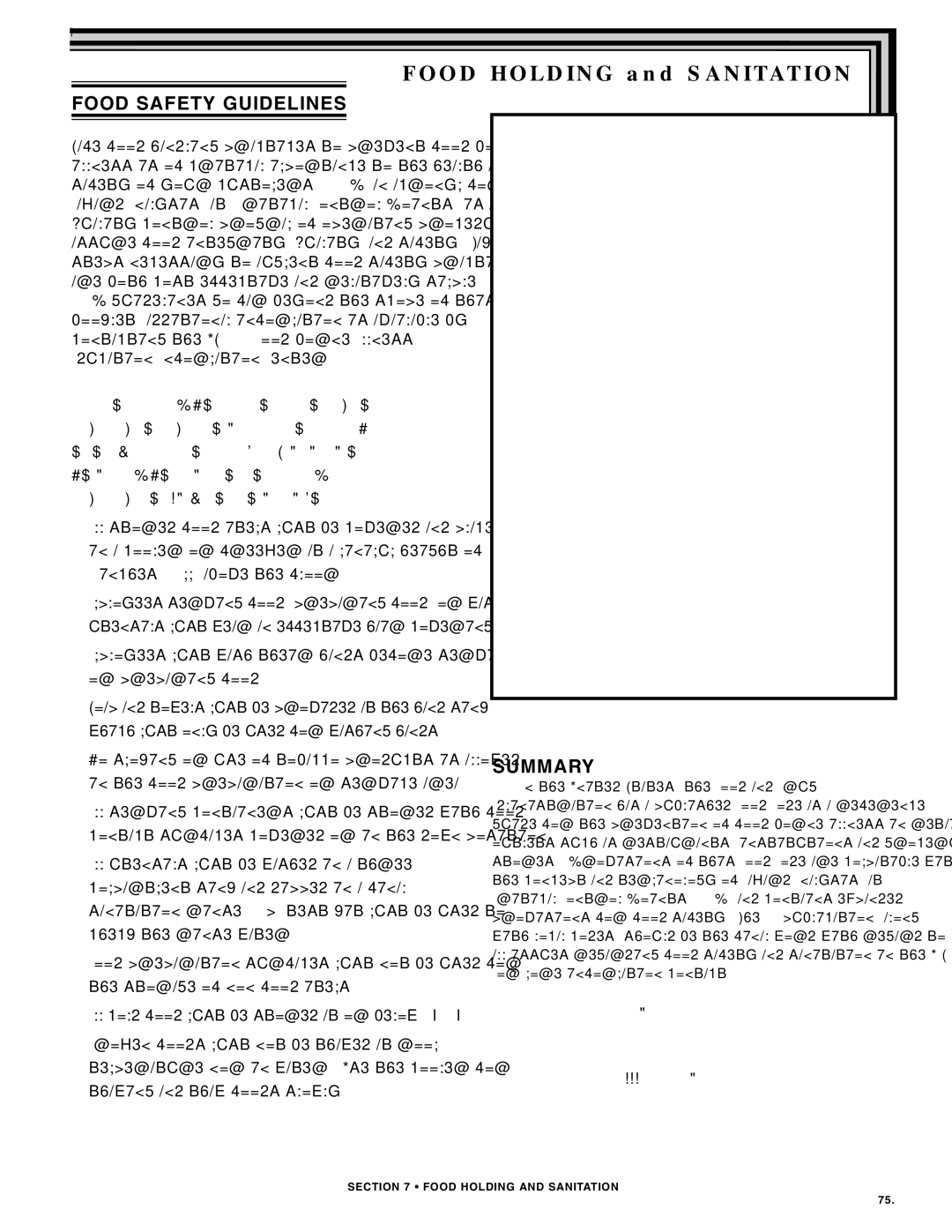 Alto-Shaam 1000-TH SERIES, 750-TH SERIES, 500-TH SERIES manual Food Safety Guidelines 