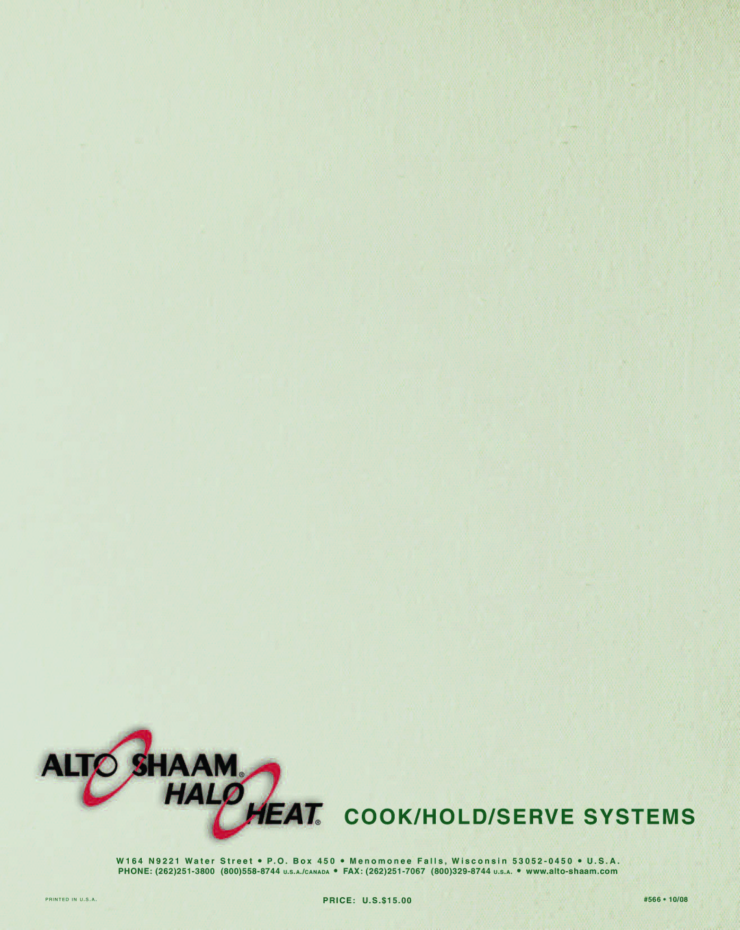 Alto-Shaam 500-TH SERIES, 750-TH SERIES, 1000-TH SERIES manual Co Ok /Ho Ld /Se Rve Sys Te Ms 