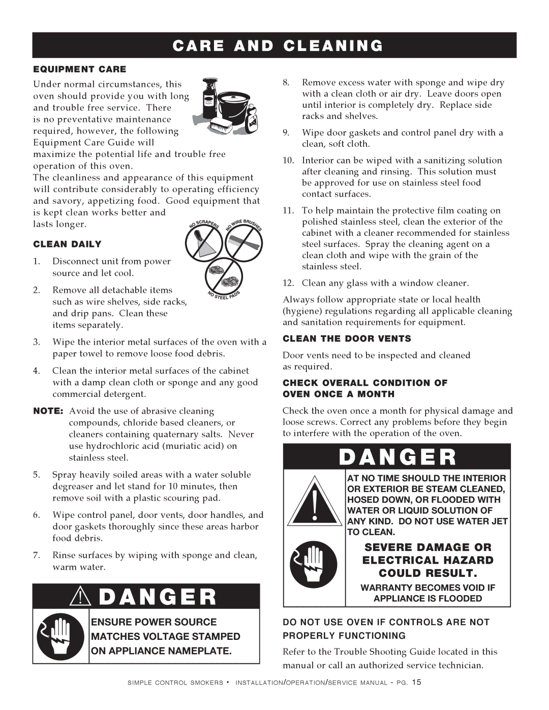 Alto-Shaam 1767-SK, 1000-SK-I, 1000-SK/II manual Clean the Door Vents 