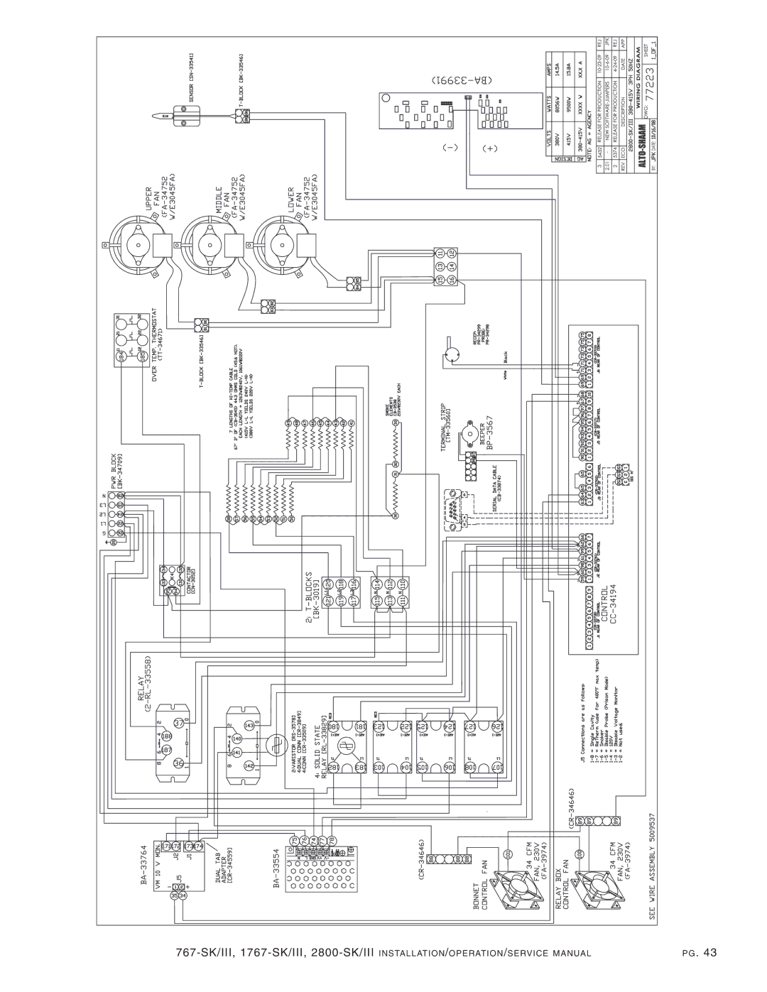 Alto-Shaam 2800-SK/III, 1767-SK/III manual 767- SK/III 