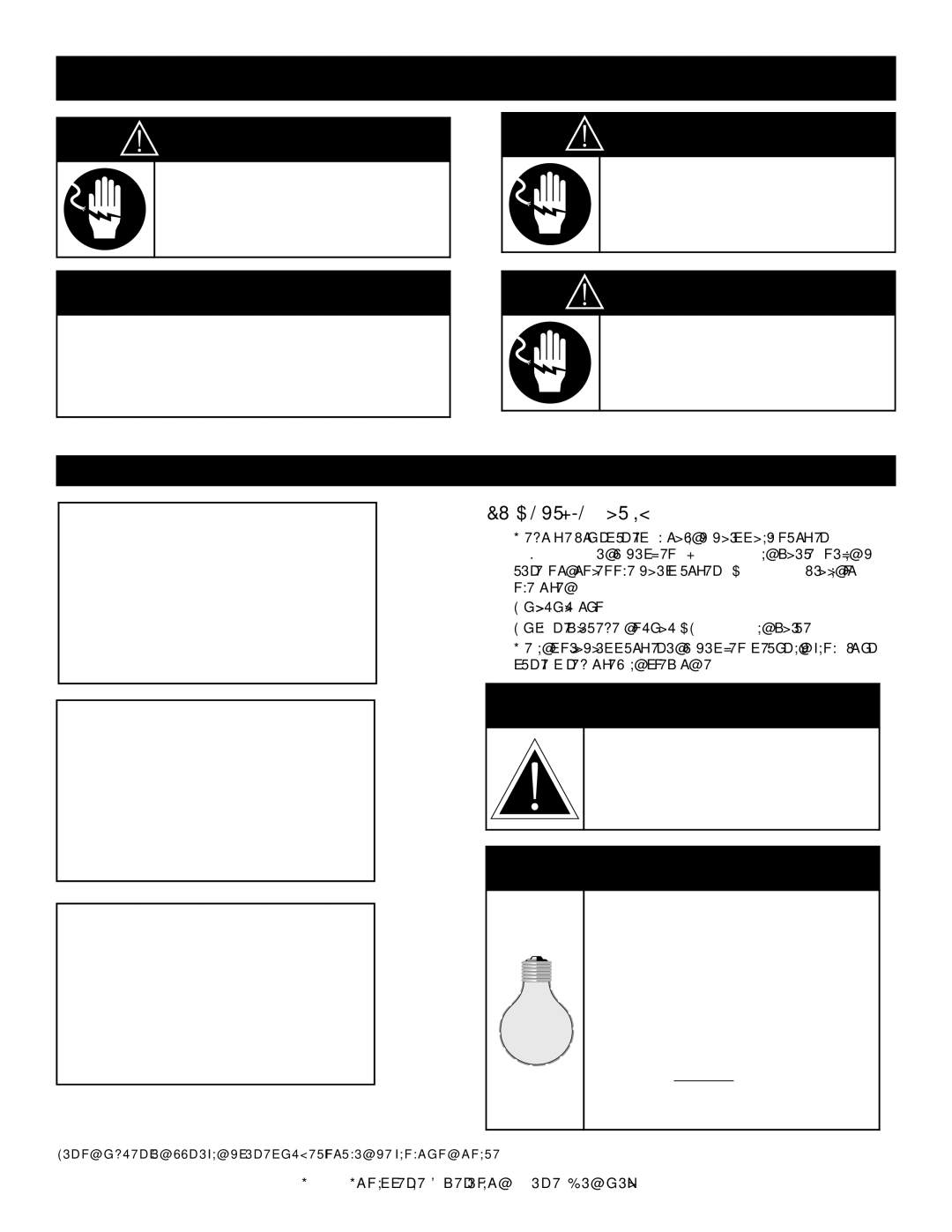 Alto-Shaam AR-7E manual Cau Tio N, Serv IC E, BU LB Repl AC EM EN T in Struct Ions 