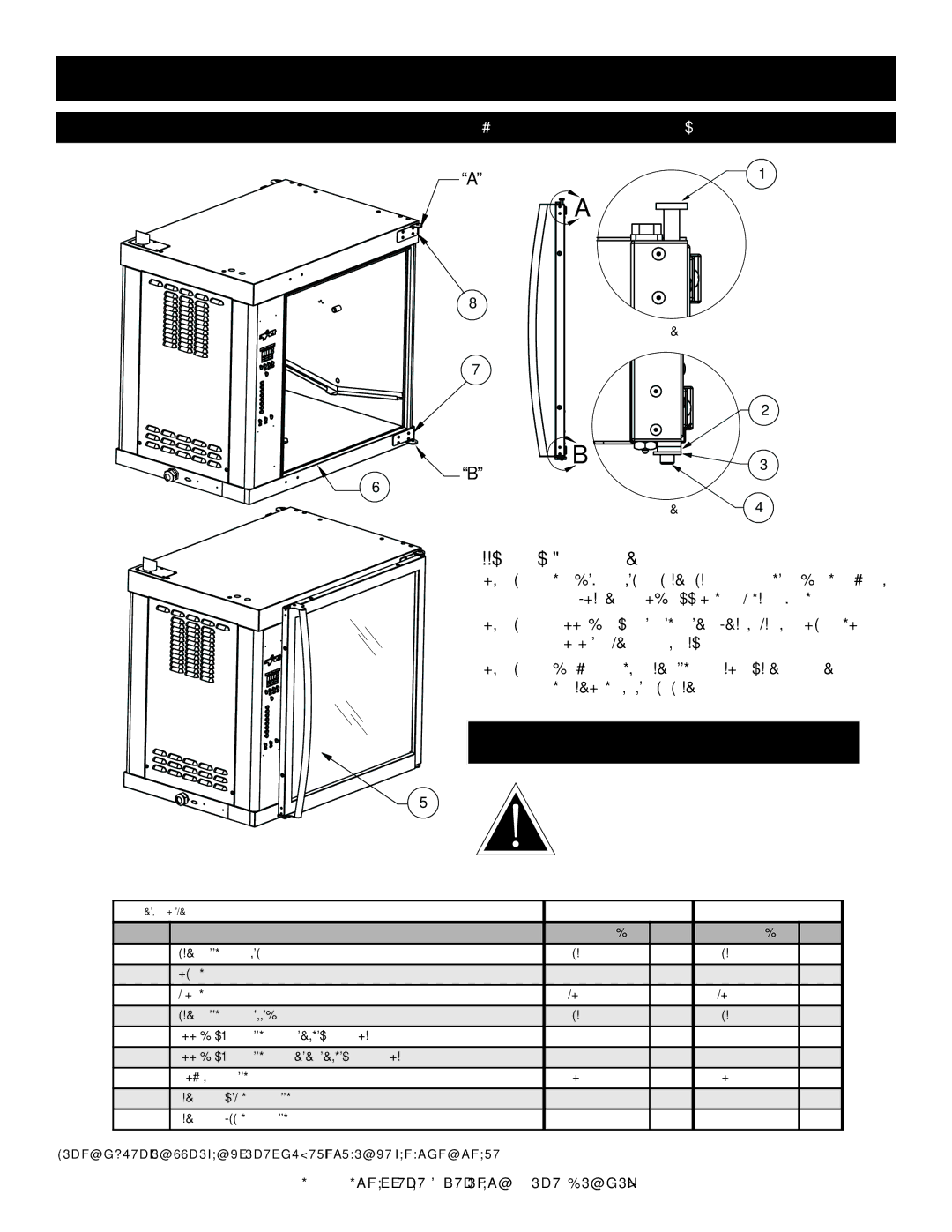 Alto-Shaam AR-7E manual War Ni Ng, RE PL ACE Ment of GLA SS Door F LA T do or SH OWN 