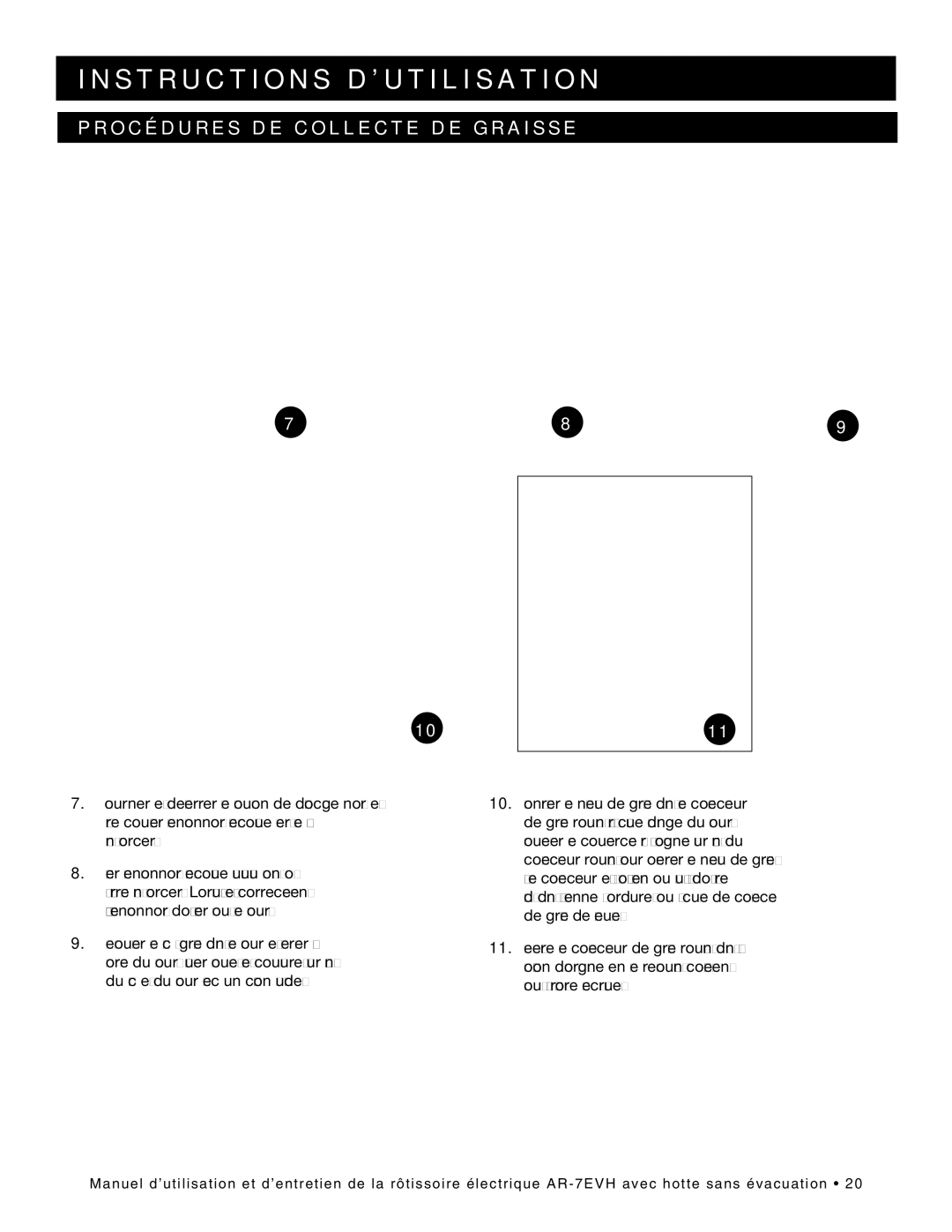 Alto-Shaam ar-7evh manual Instructions D’UTILISATION 