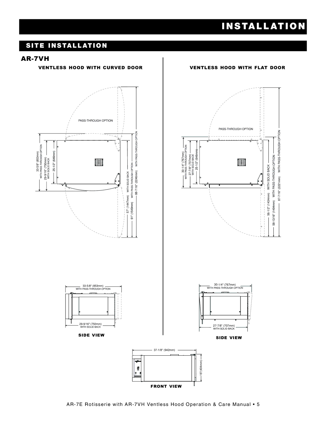 Alto-Shaam AR-7VH manual 