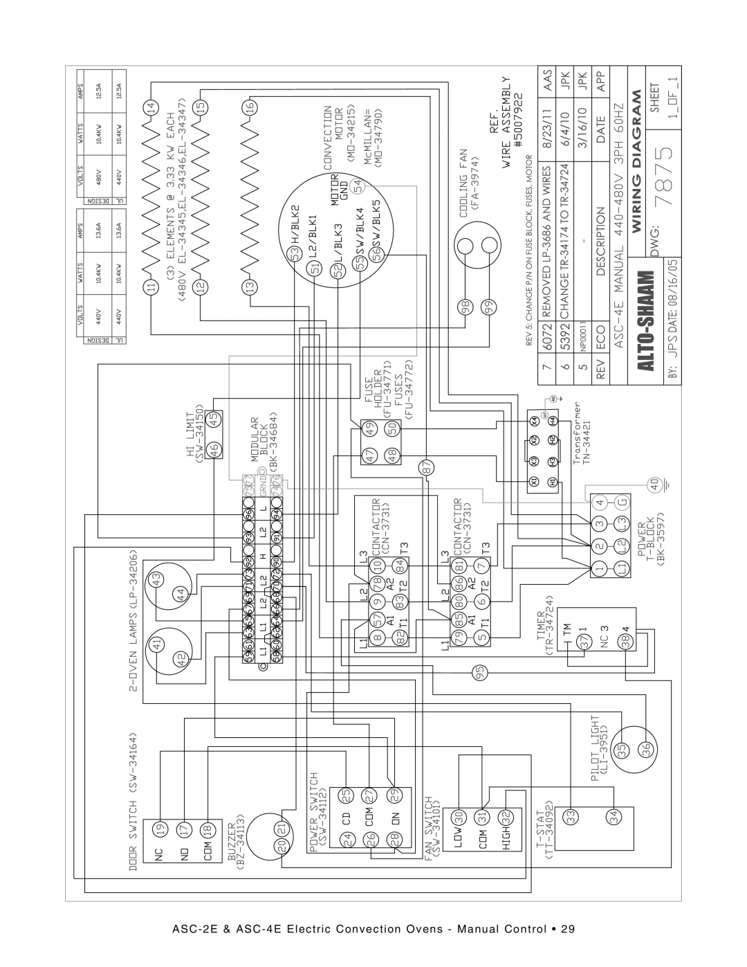 Alto-Shaam ASC-2E, ASC-4E, Convection Oven manual 