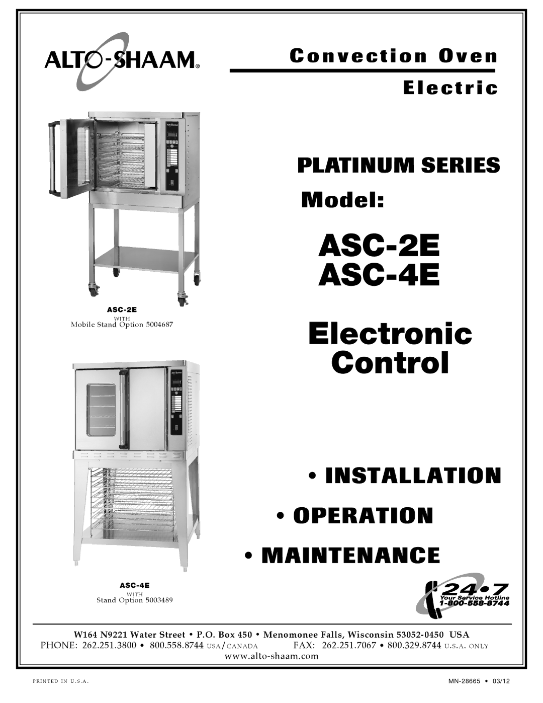 Alto-Shaam manual ASC-2E ASC-4E 