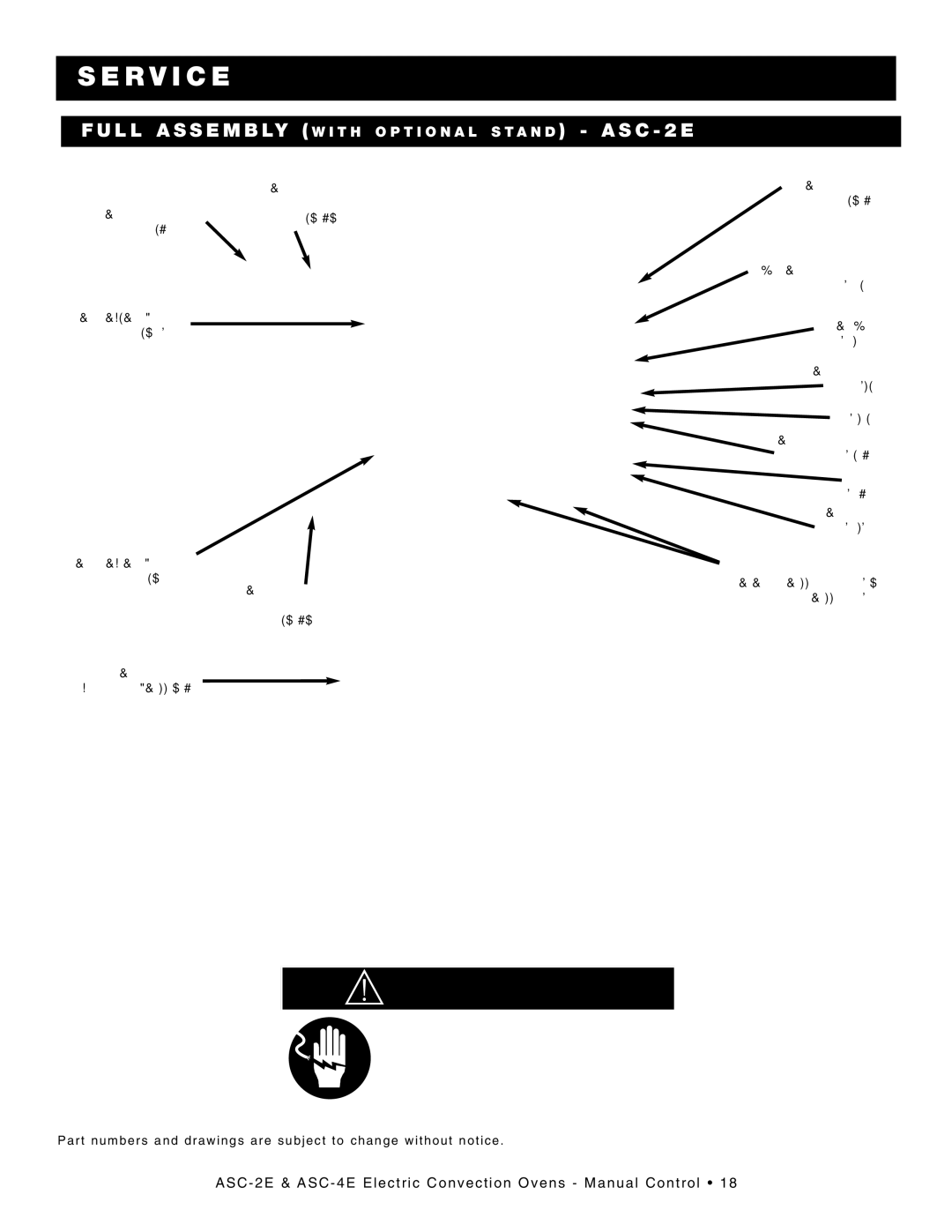 Alto-Shaam ASC-4E, ASC-2E manual Da Nge R, Se Rvi Ce, UL L AS S EMB LY WIT H OP Tion 