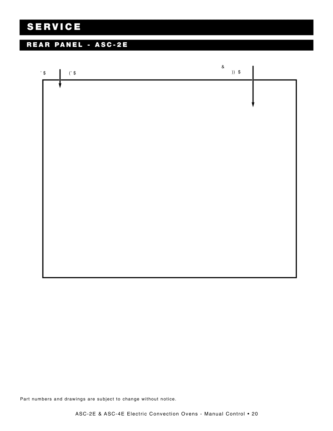 Alto-Shaam ASC-4E, ASC-2E manual RE AR PA NEL a SC- 2 E 