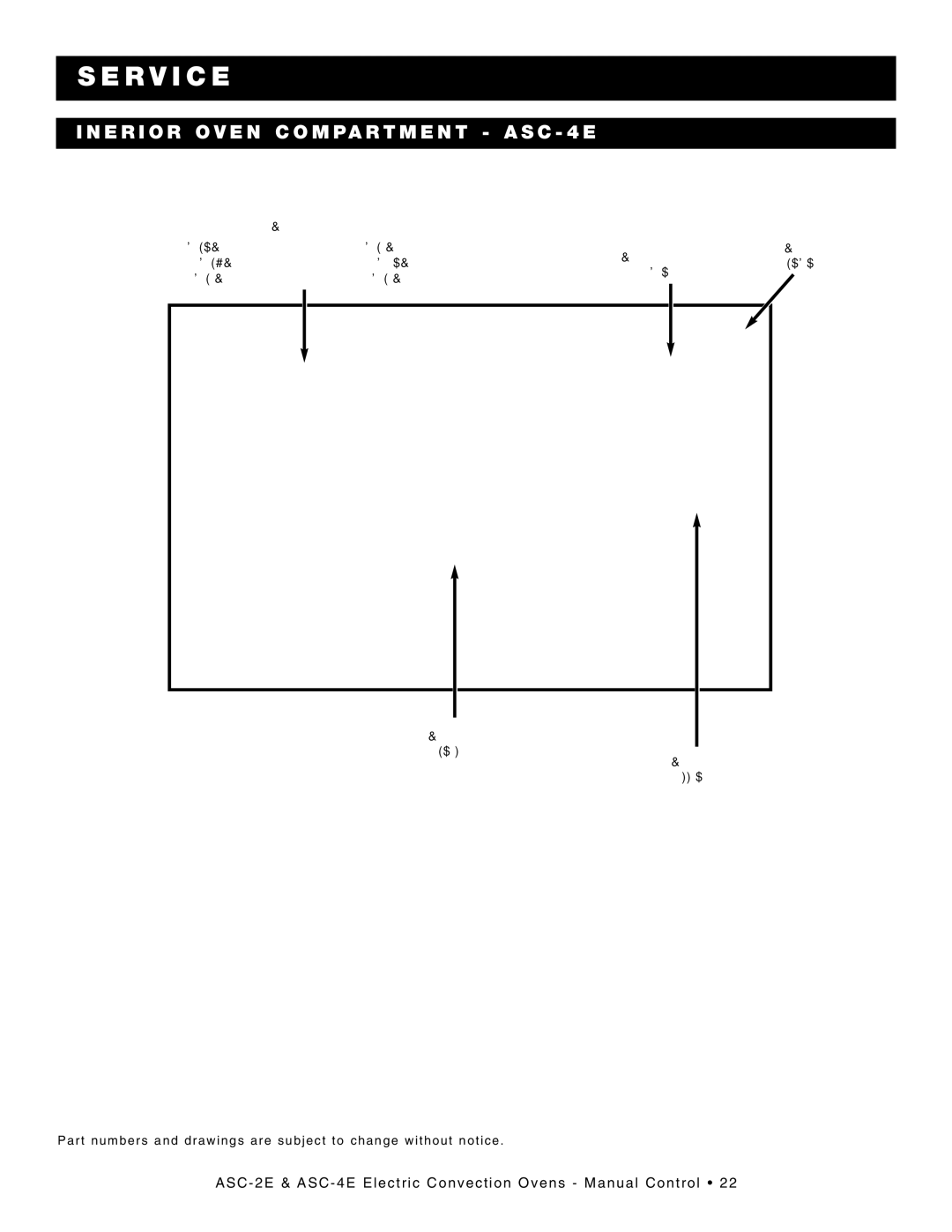 Alto-Shaam ASC-4E, ASC-2E manual Erior OVE N CO MPA R TME NT AS C-4E, Light Receptacle 