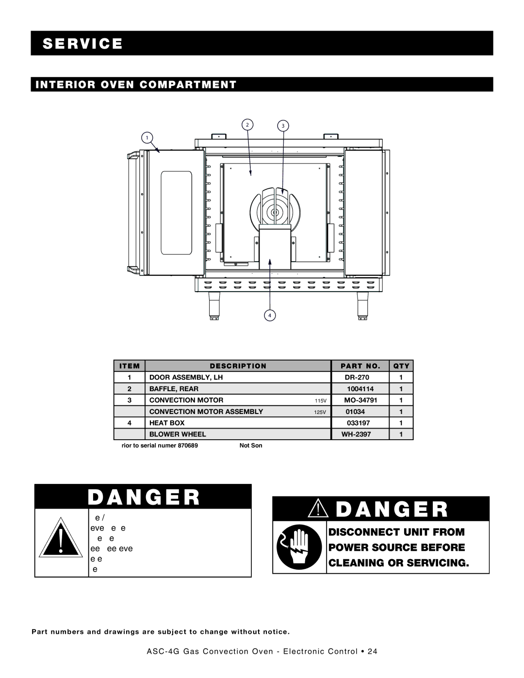 Alto-Shaam ASC-4G manual Interior oven compartment 