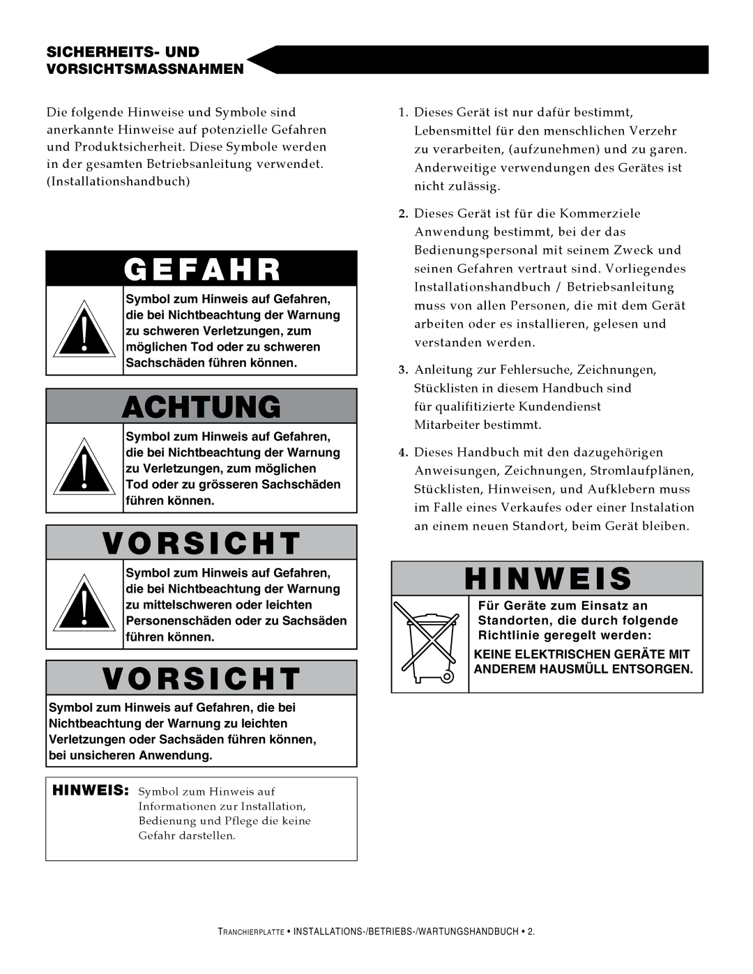 Alto-Shaam CS-100, CS-200 manual F a H R 