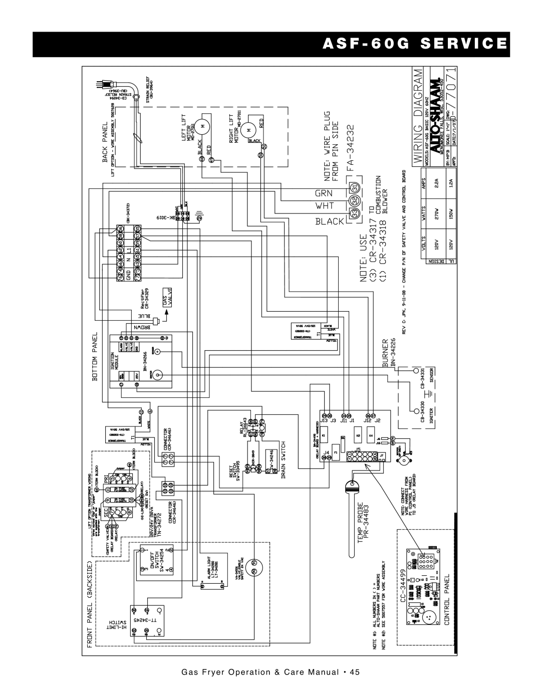 Alto-Shaam FryTech Series manual AS F-60G 