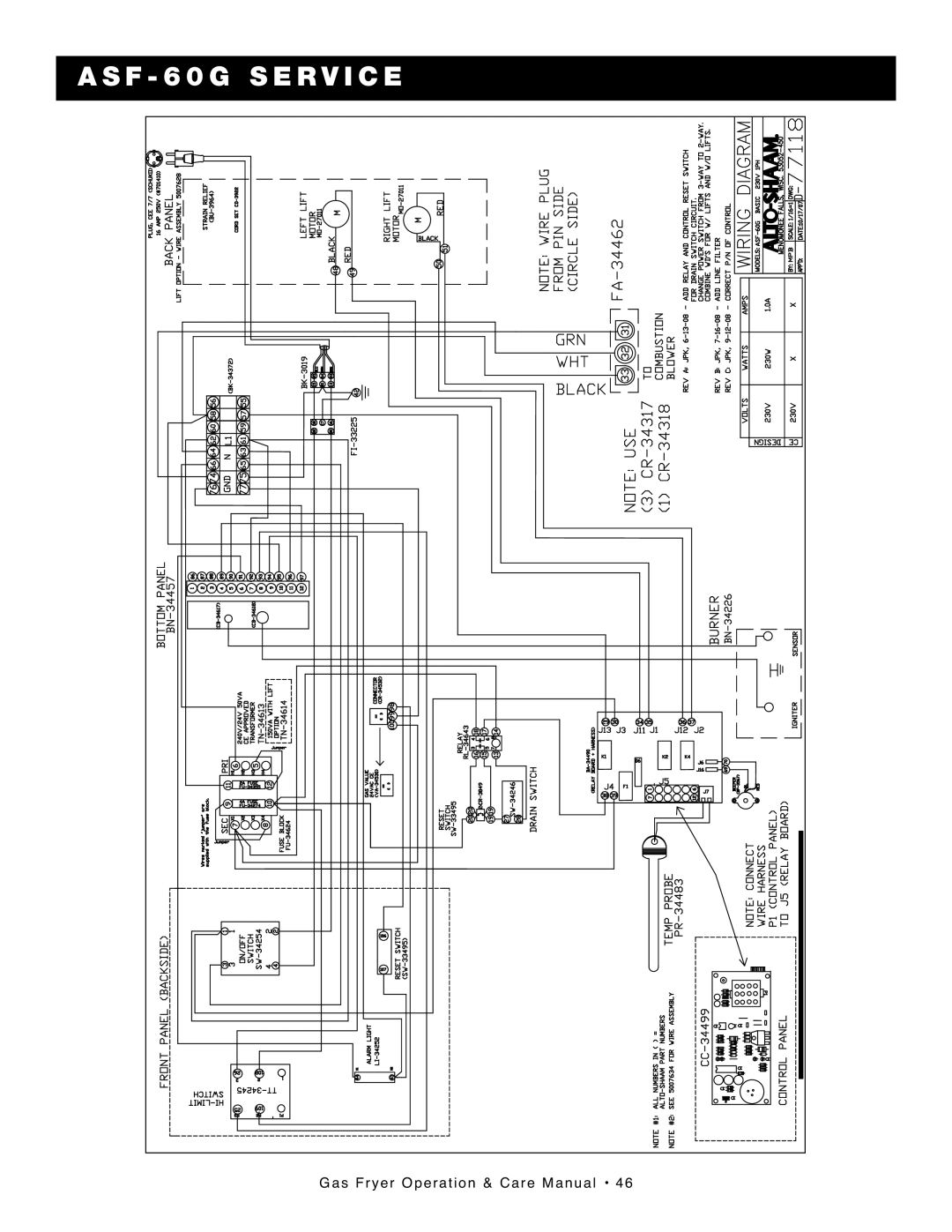 Alto-Shaam FryTech Series manual ASF -60G SE 